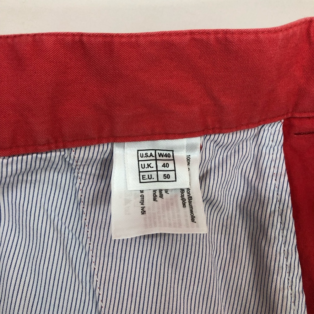 Brooks Brothers 346 Men’s Cotton Red Flat Front Chino  Shorts Waist 40 - Picture 11 of 13